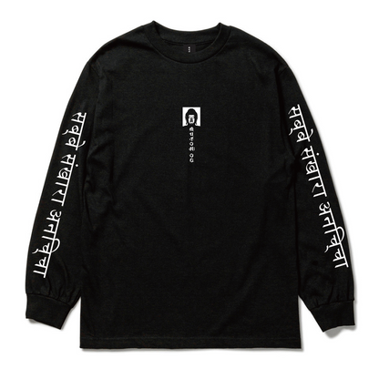 Face l/s tee (black)